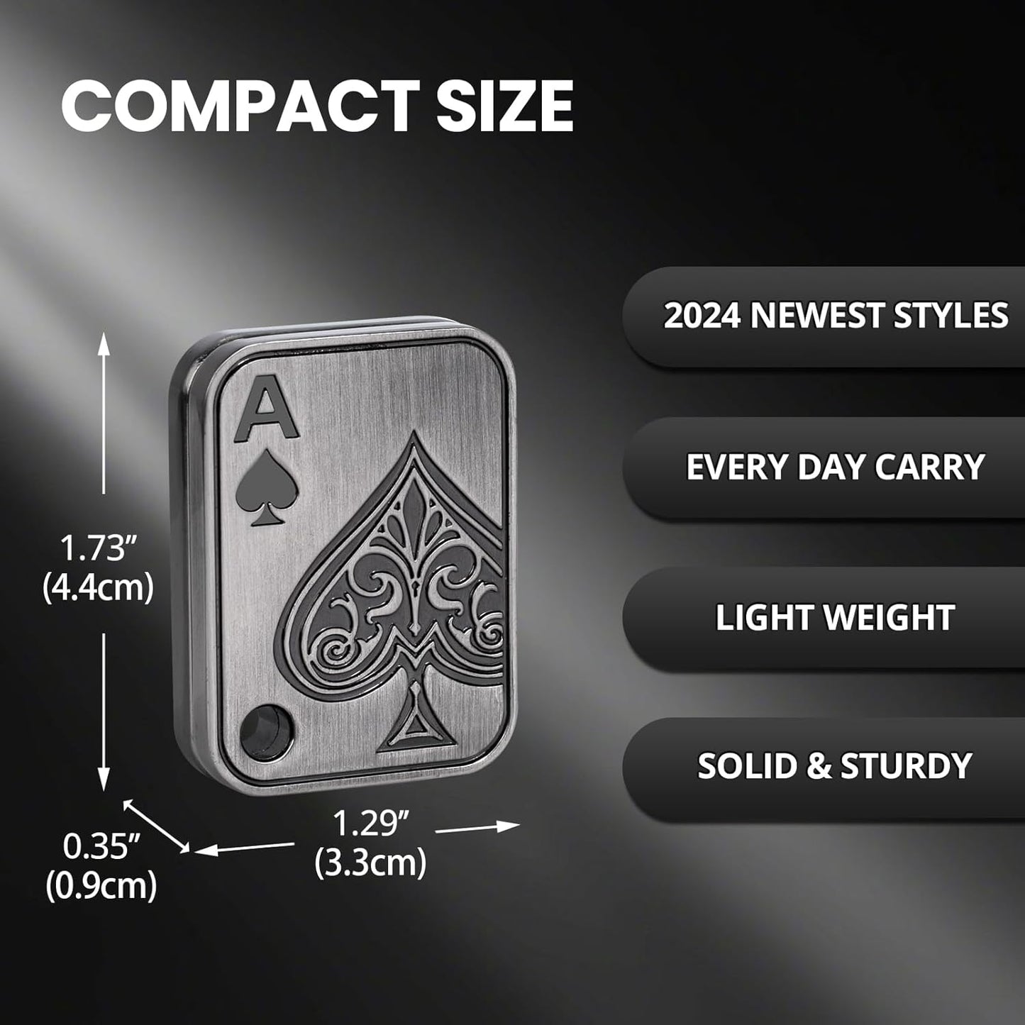 EDCFANS Fidget Sliders, Metal Fidget Toys Adults, Magnet Fidget Toys for Anxiety ADHD, EDC Fidgets Push Poker Card, Stress Relief Desk Toys for Office, Cool Gadgets Gifts for Teens Men