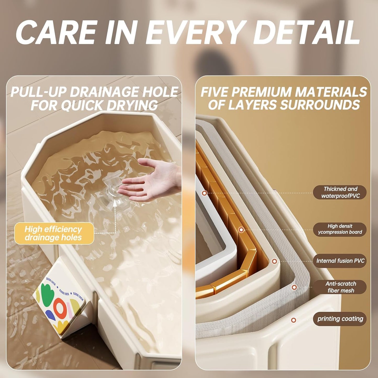 Baby Foldable Kids Bathtub for Infants to Toddler with Non-Slip Base,Easy Storage,Perfect for Small Spaces,White