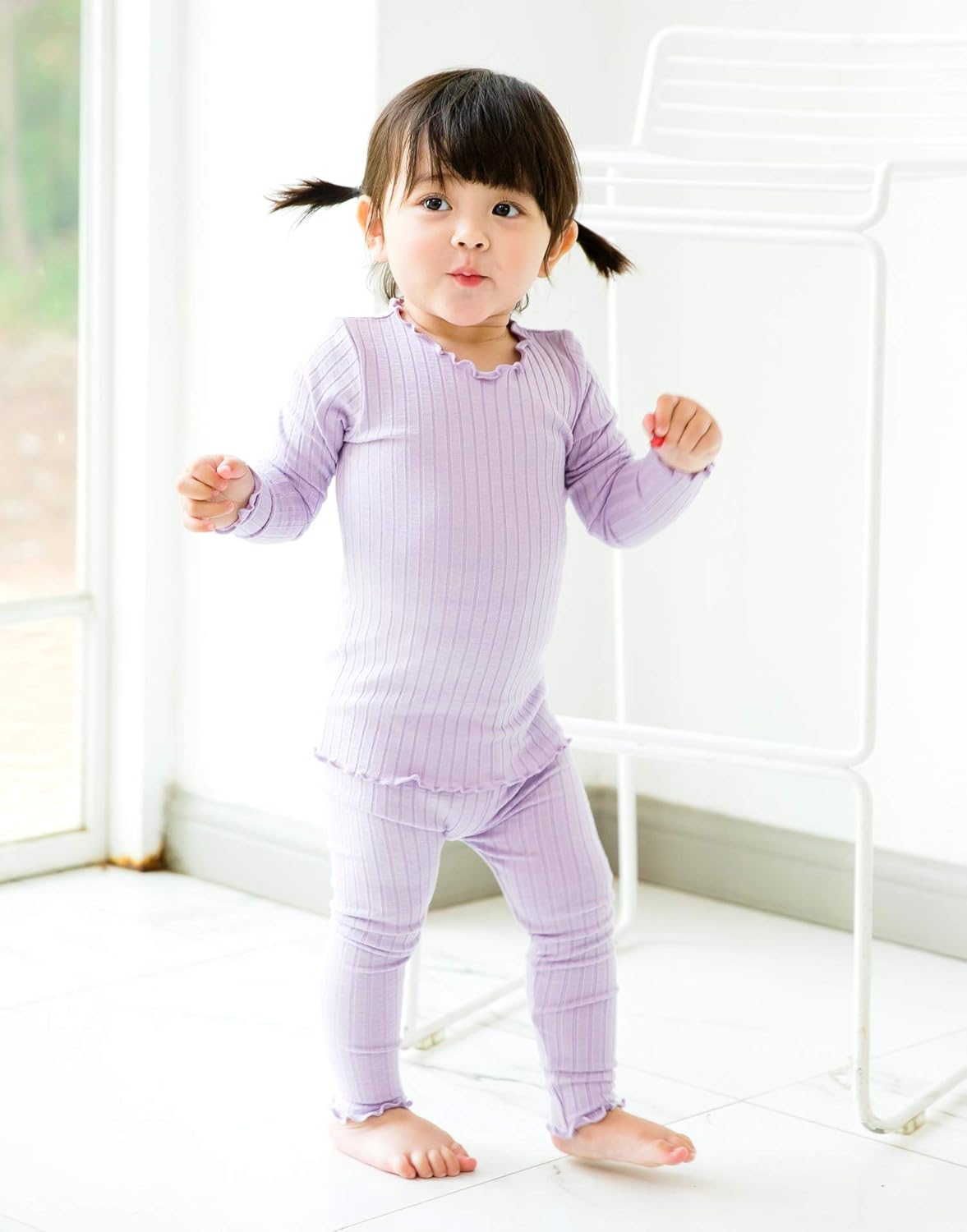 VAENAIT 6M-12Y Toddler Kids Girls Boys Soft Comfy Modal Tencel Solid Raglan Sleepwear Pajamas Pjs 2pcs/4pcs Set