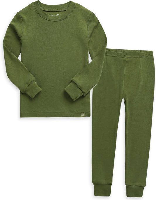 VAENAIT 6M-12Y Toddler Toddler Kids Toddler Girls Boys Soft Comfy Modal Tencel Solid Raglan Sleepwear Pajamas Pjs 2pcs Set