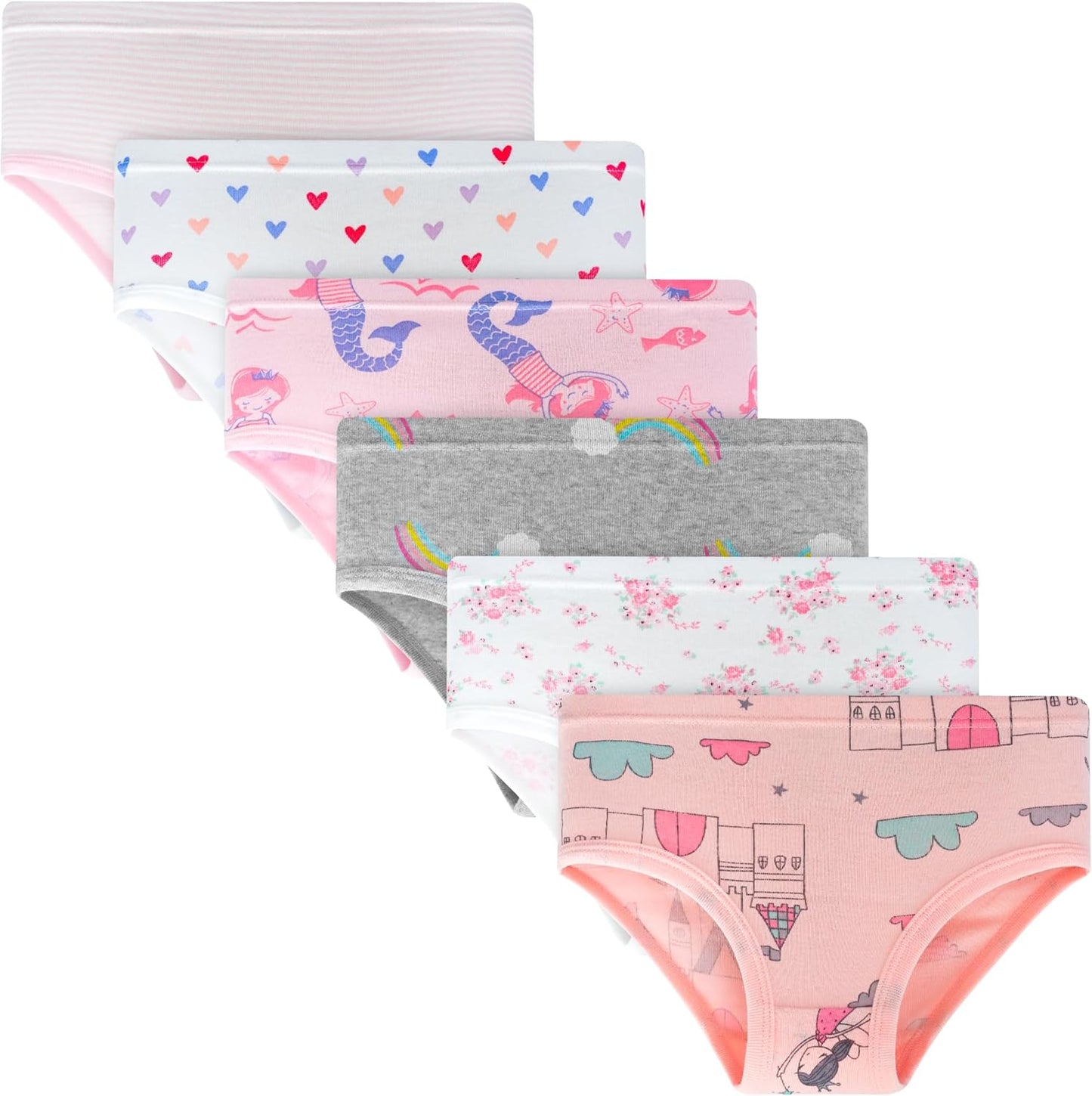 Tphon Little Girls Underwear Toddler Underwear Girls Panties Big Kids Undies Soft 100% Cotton