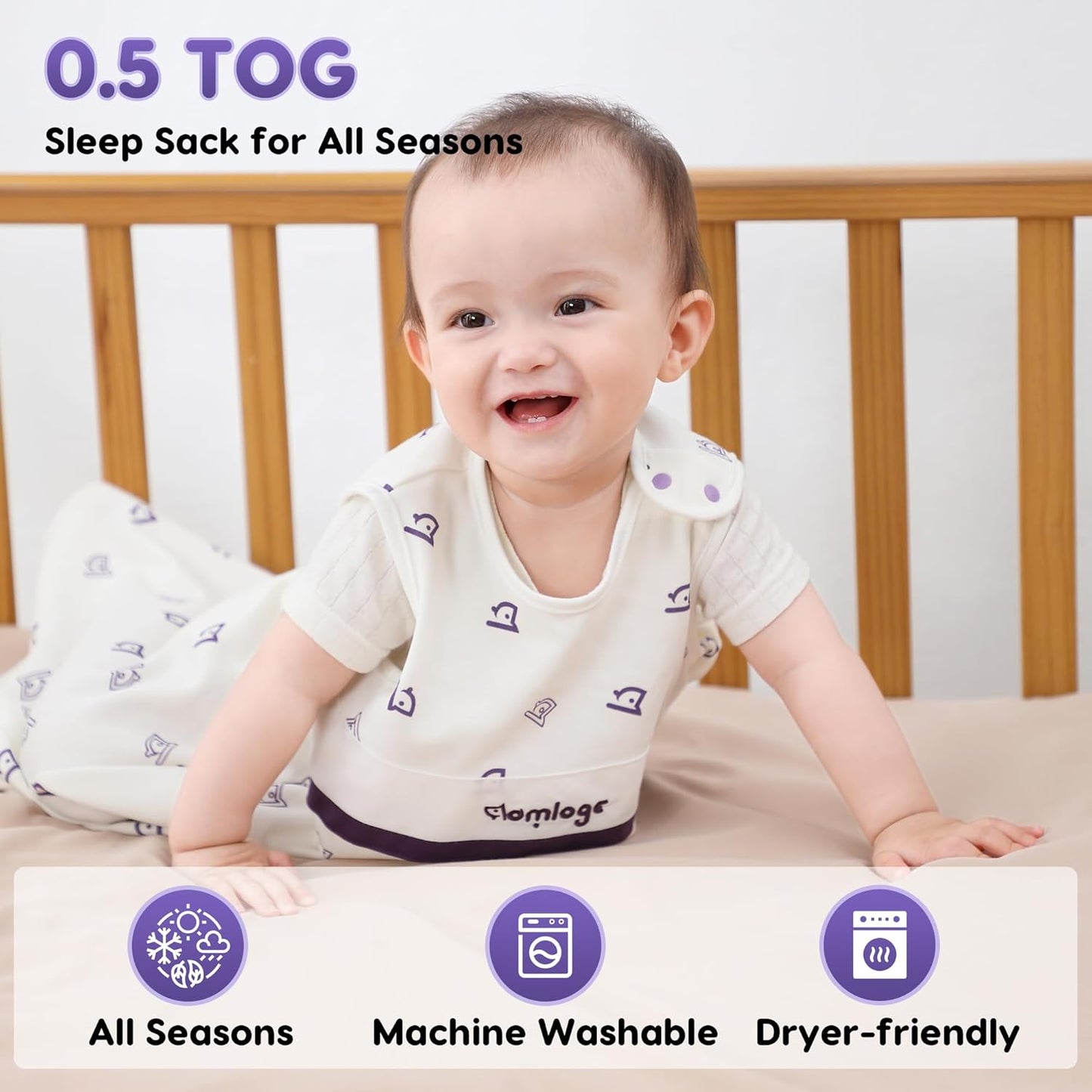 PuppyNap Baby Sleep Sack, Toddler Sleep Sack 2-Pack Set, Sleep Sack 18-24 Months, 100% Organic Cotton Sleep Sack with 2-Way Zipper.