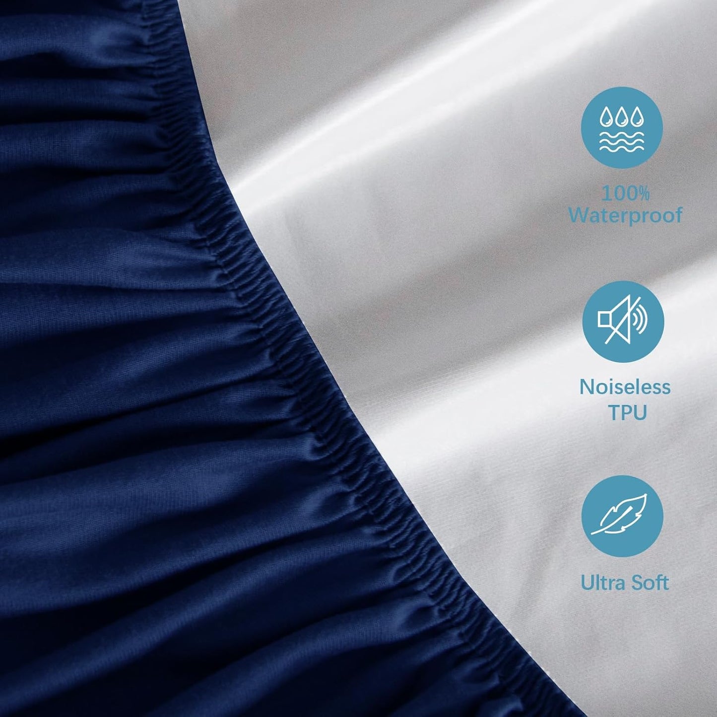 2 Pack Full Size Mattress Protector Waterproof, Noiseless & Soft Coverage Mattress Cover Fitted Sheets with Deep Pocket up to 14", Super Breathable & Easy Wash Full Mattress Protector