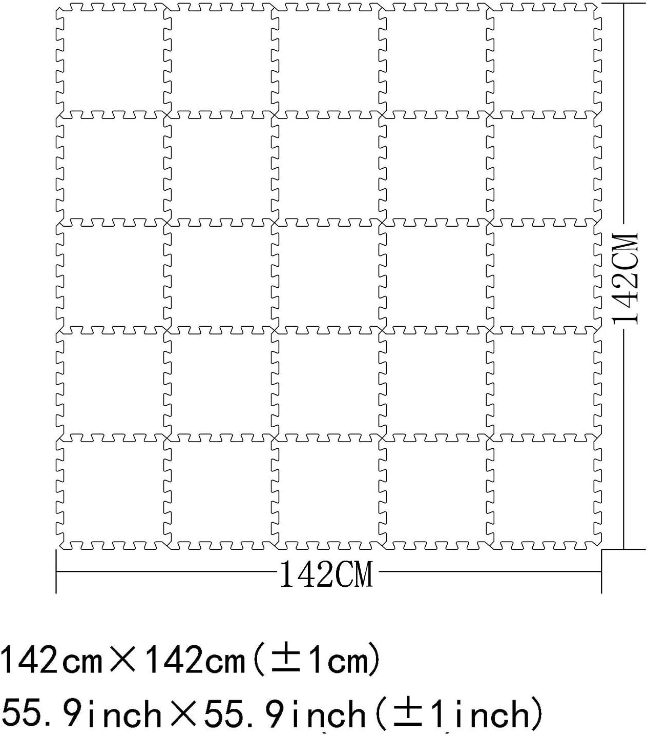 MQIAOHAM® 25 Pieces Puzzle Play Mats, Soft Baby Play Mat, Kids Interlocking Foam Floor Tiles, Toddlers Carpet Playmats G301025-104112
