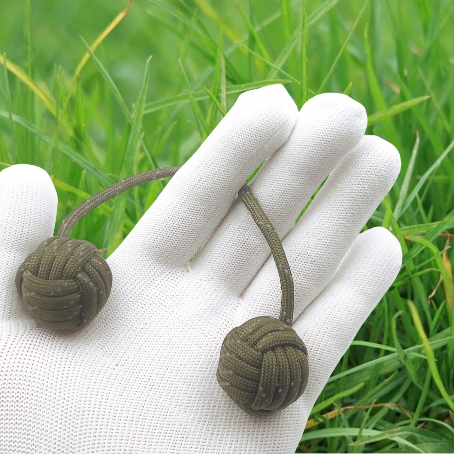 Fidget Beads Skill Toys, Fidget Toys, Parachute Cord and Steel Beads Handmade Fidget Beads, Beginners Worry Beads, Portable EDC Leisure Toys (Grey Brown)