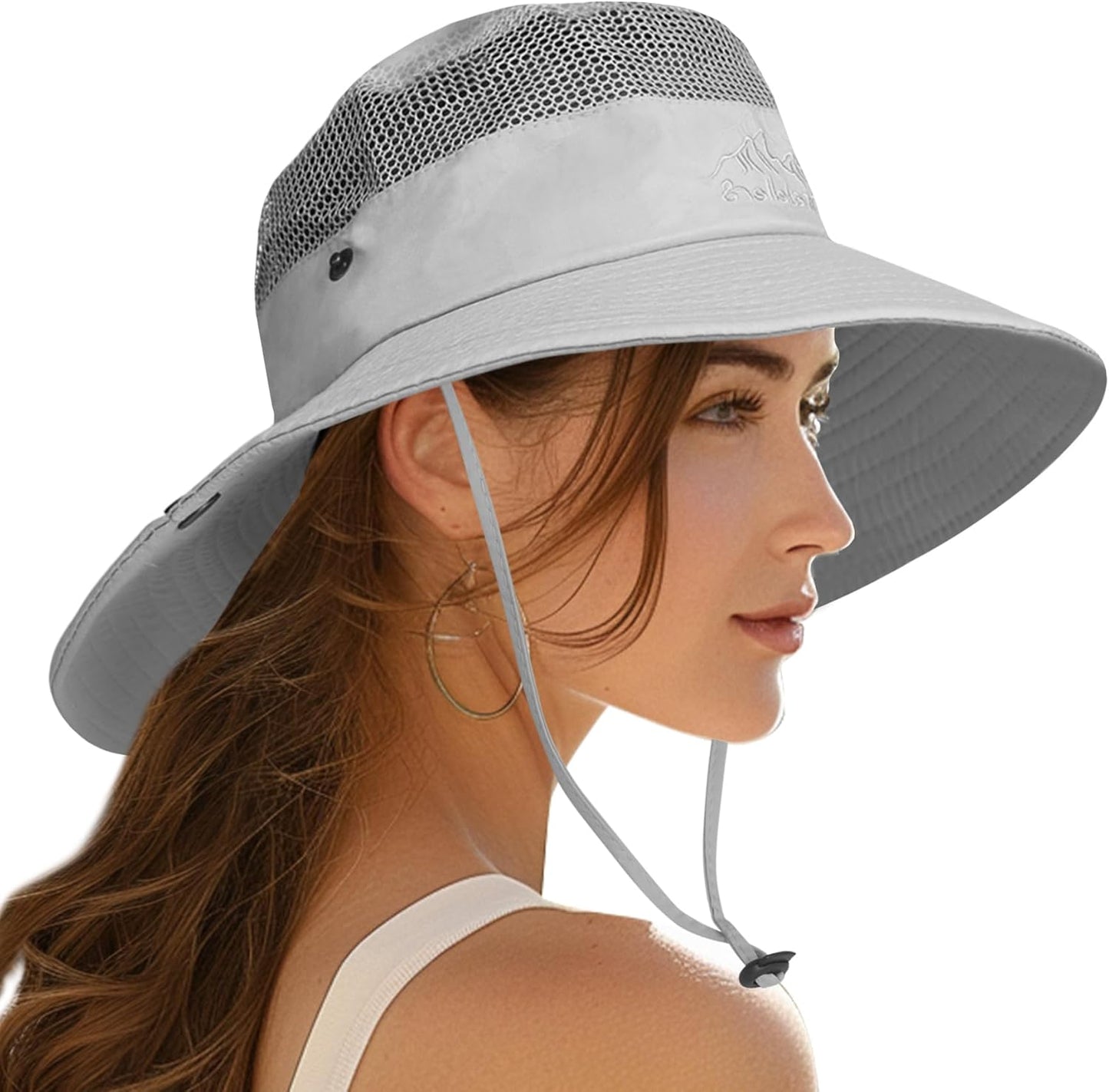 PFFY Sun Bucket Hats for Men Women 3” Wide Brim UPF 50+ Fishing & Beach Hat