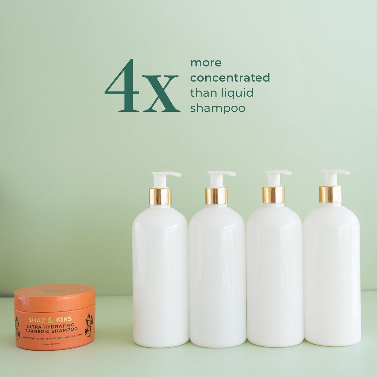 SHAZ & KIKS Ultra Hydrating Turmeric Shampoo | Sulfate-Free Shampoo for Dry, Itchy, Flaky Scalp | Deliver Deep Hydration with Turmeric & Kokum Butter, Travel Size