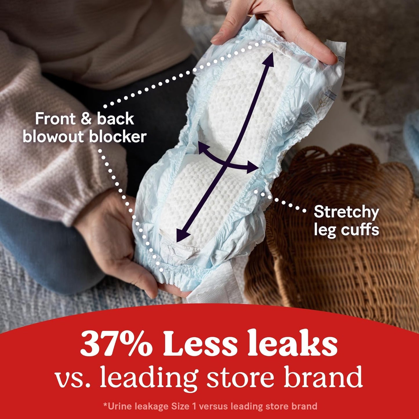 Huggies Size 4 Diapers, Little Snugglers Baby Diapers, Size 4 (22-37 lbs), 22 Count, Packaging May Vary