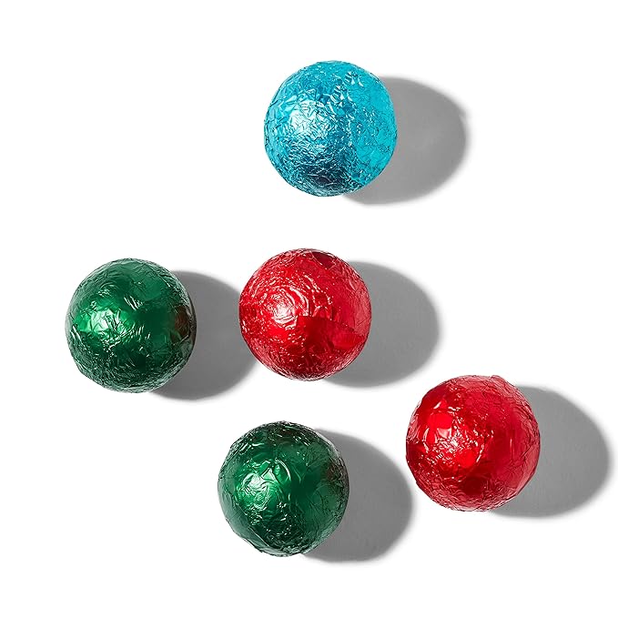 Bombombs Hot Chocolate Bombs, Christmas Theme Fudge Brownie, Salted Caramel and Peppermint Hot Cocoa Bombs Filled with Mini Marshmallows, Pack of 5