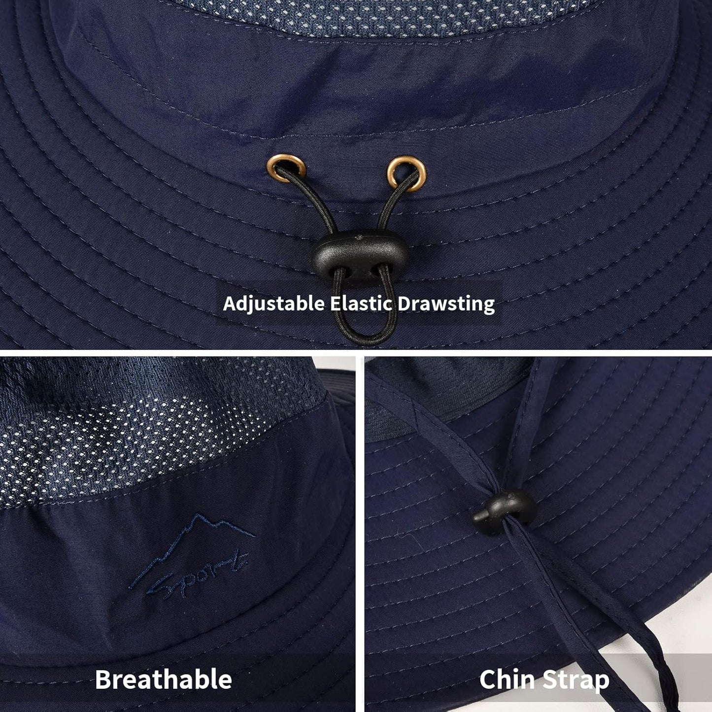 Sun Hats for Men Women Fishing Hat UPF 50+ Breathable Wide Brim Summer UV Protection Hat