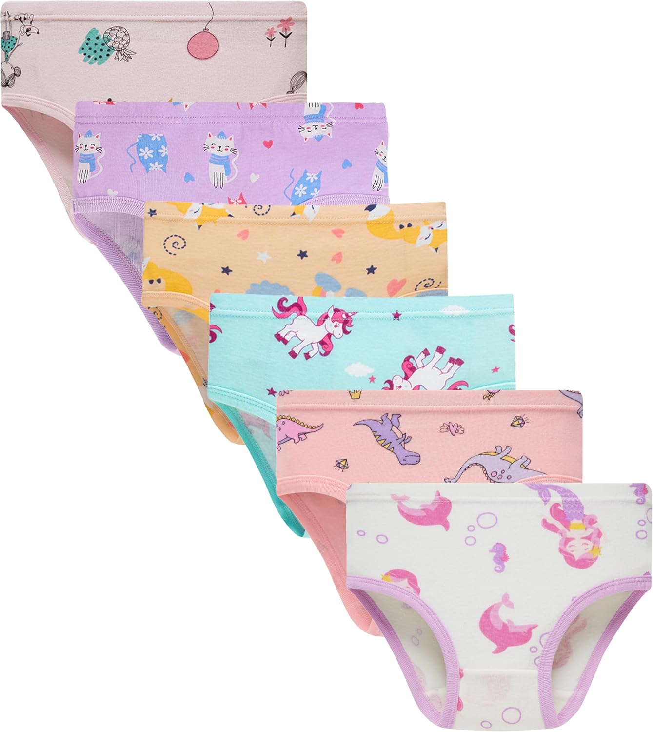 Boboking Soft Cotton Underwear Toddler Girls'Briefs Soft Undies