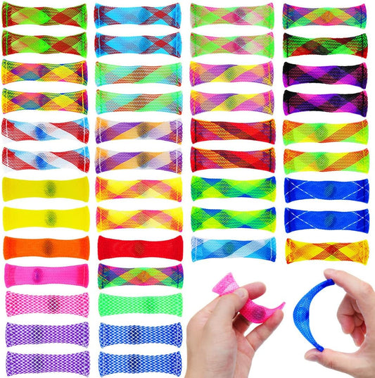 44 Pack Marble Mesh Fidget Toys,Fidget Toy Mesh and Marble Stress Relieve and Anxiety for Children and Adults, Stress Relieve Toy, Focus Enhance