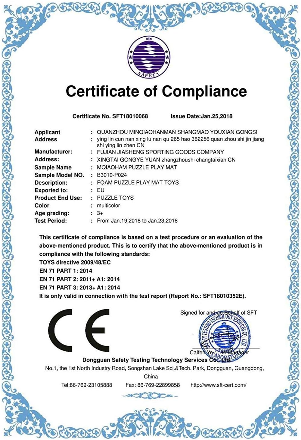 MQIAOHAM® 18 Pieces Puzzle Play Mats, Soft Baby Play Mat, Kids Interlocking Foam Floor Tiles, Toddlers Carpet Playmats G301018-103