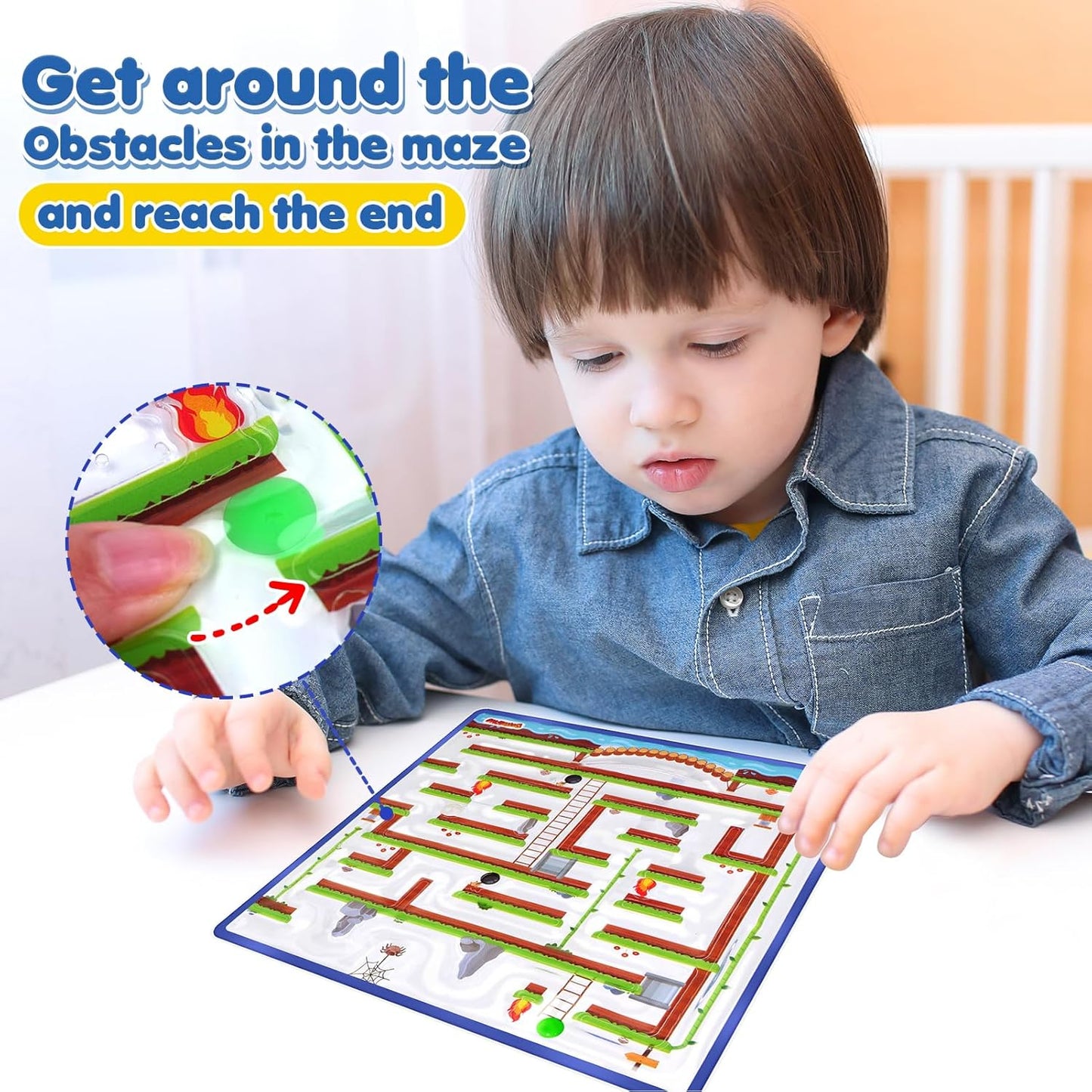 Squishy Sensory Toys for Kids - Autism Toys Fidget Marble Maze - Sensory Toys for Kids with Autism, Gel Filled Sensory Items for Kids, Goodie Bag Stuffers, Boys Girls Classroom Prize Gifts