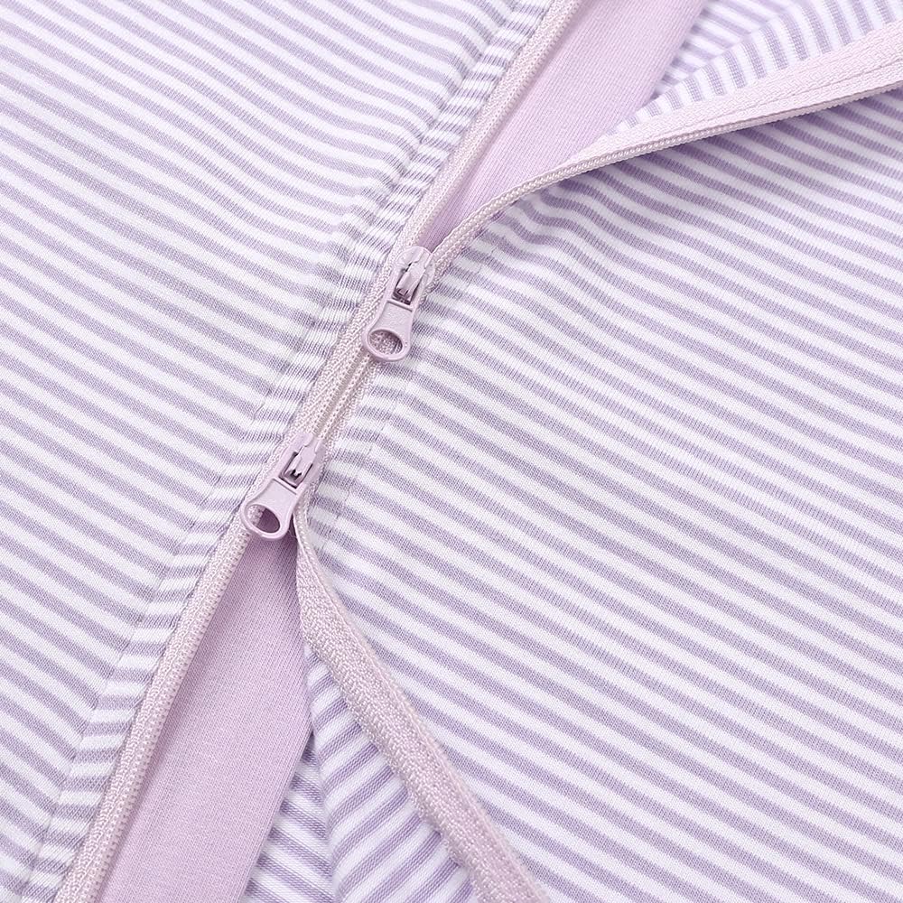 Feidoog Baby Boys 2Pack Rompers Summer Short Sleeve 2 Way Zipper One-Piece Romper Jumpsuit Sleep and Play