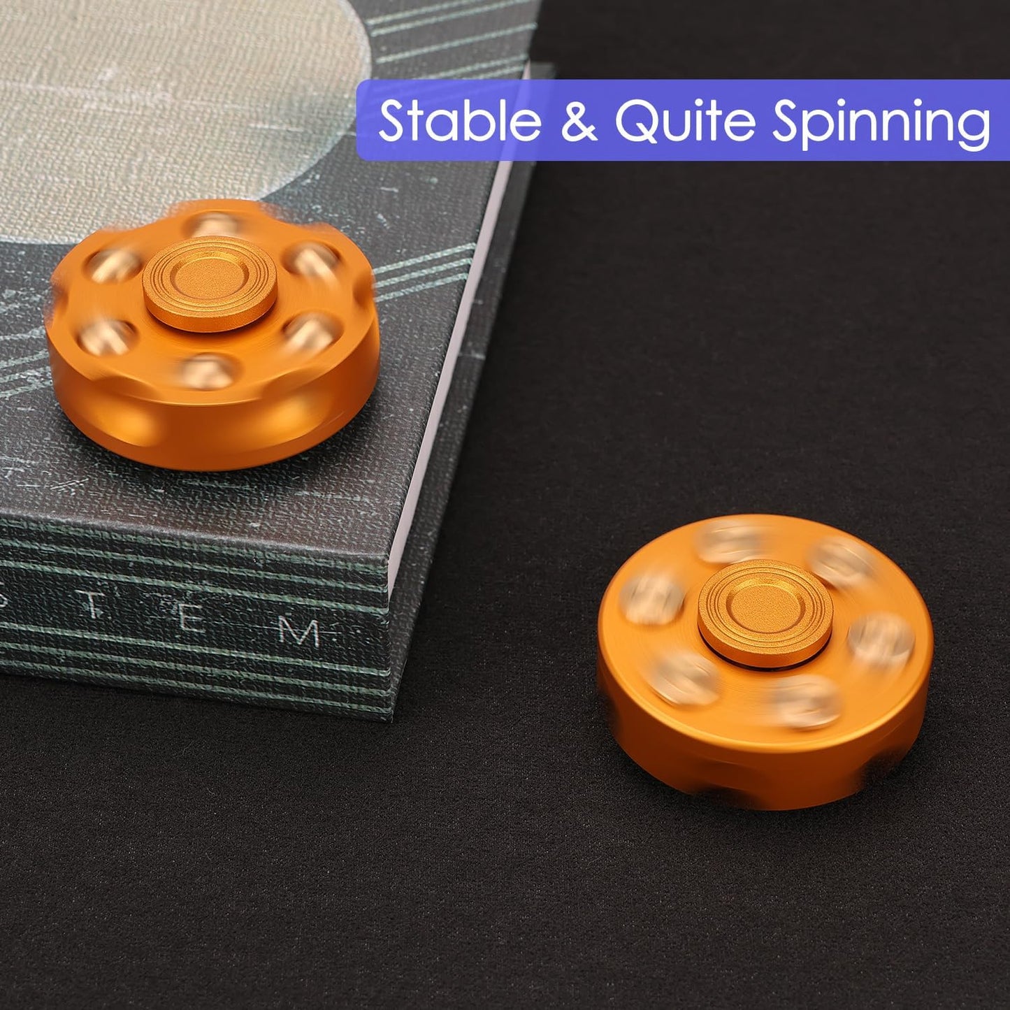 Cool Fidget Sensory Toy, Transformable Metal ADD ADHD Autism Stress Reducer Reliever, Anti Anxiety Desk Toy, Noise Free Focus Gift with Carrying Case for School Home Office Classroom - Rose Gold