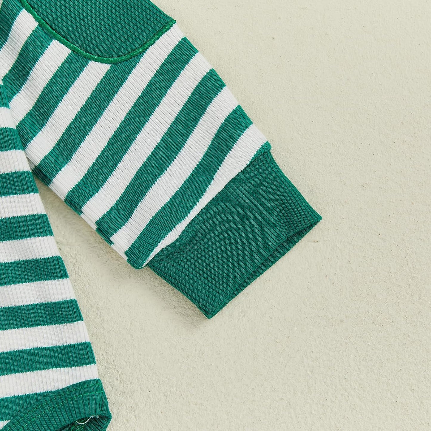 fhutpw Baby Boy Clothes 3 6 12 18 Months Ribbed Knitted Long Sleeve Romper and Pants Sets Newborn Fall Splicing Color Outfits