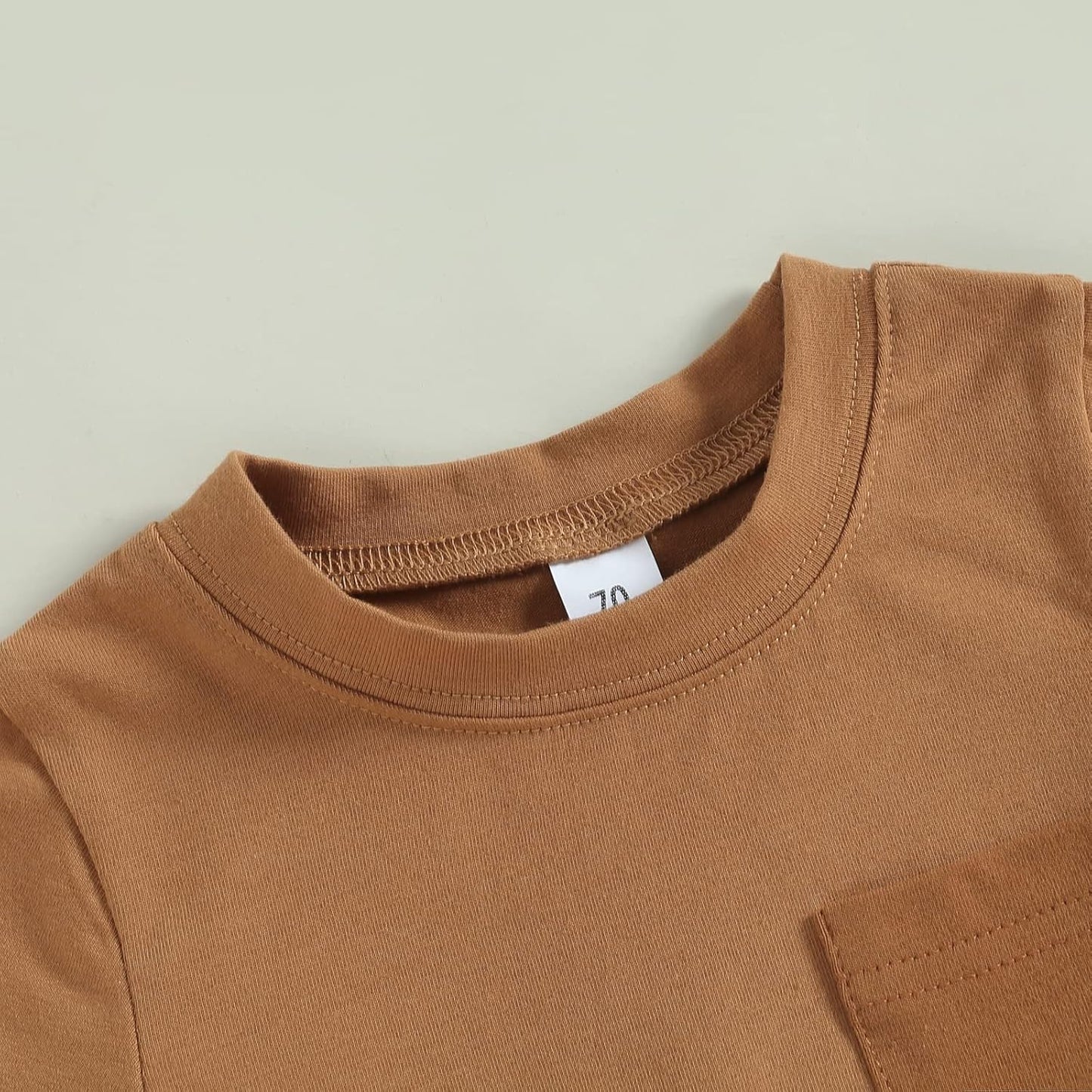 fhutpw Baby Toddler Boy Clothes Summer Outfits 6 12 18 24 Months Patchwork Short Sleeve T Shirt & Shorts Sets with Pockets