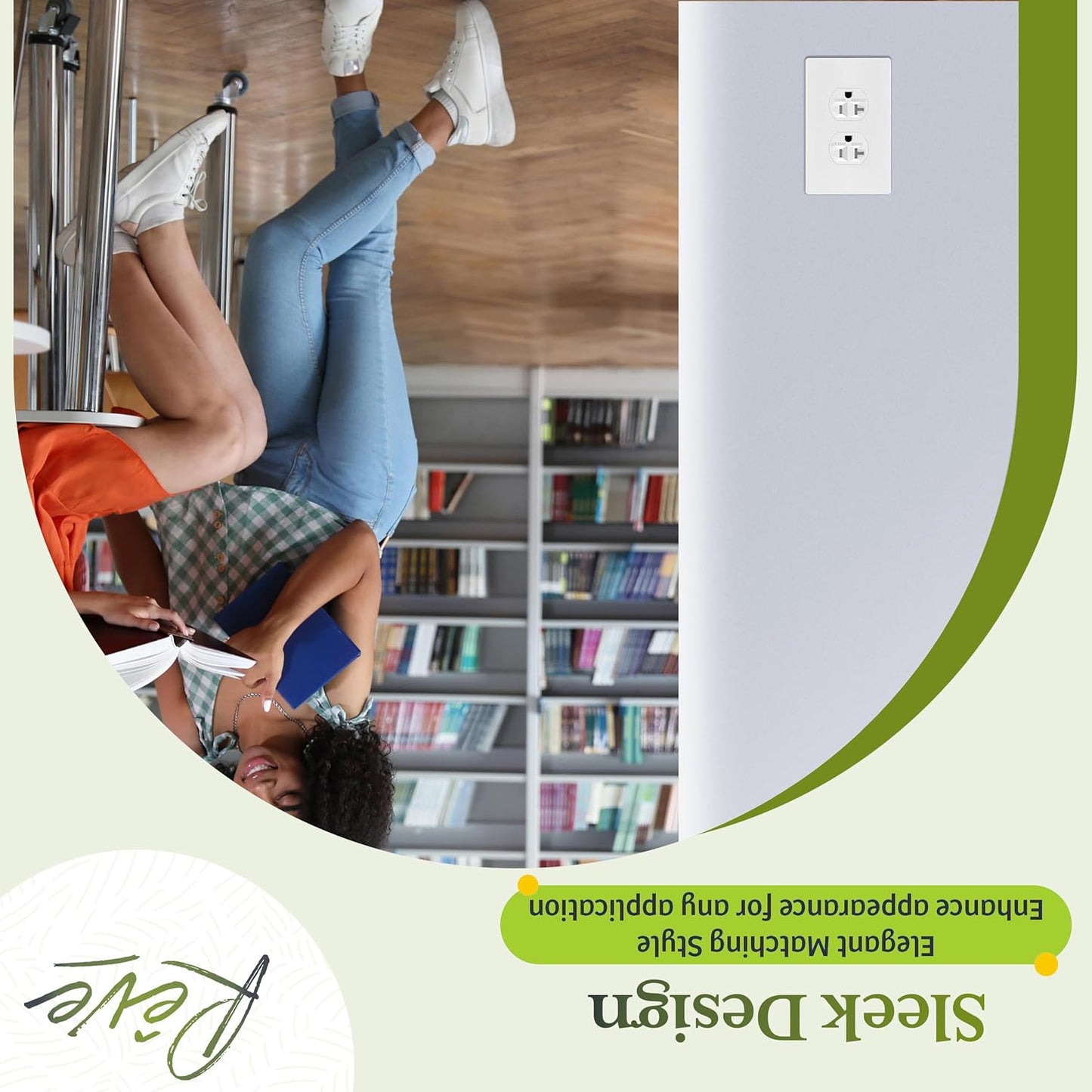 TG Screwless Duplex Wall Plate, Child Safe Receptacle Outlet Cover, Standard Size, 1-Gang 4.68" x 2.93", Unbreakable Polycarbonate Thermoplastic, UL Listed, SP-S1-W, Glossy, White