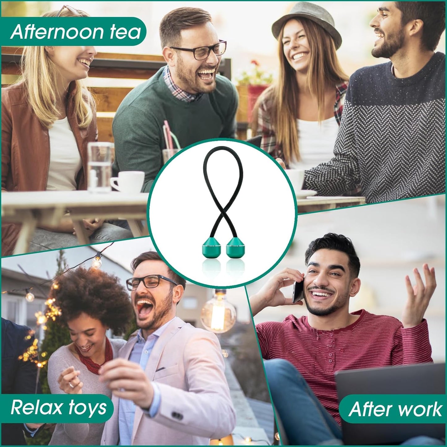 Begleri Fidget Beads - Worry Fidget Beads Spin & Bump - Made of Aluminum Alloy - for Men Women Youngs Skill Players Creates a Bit of Magic for You (UFO)