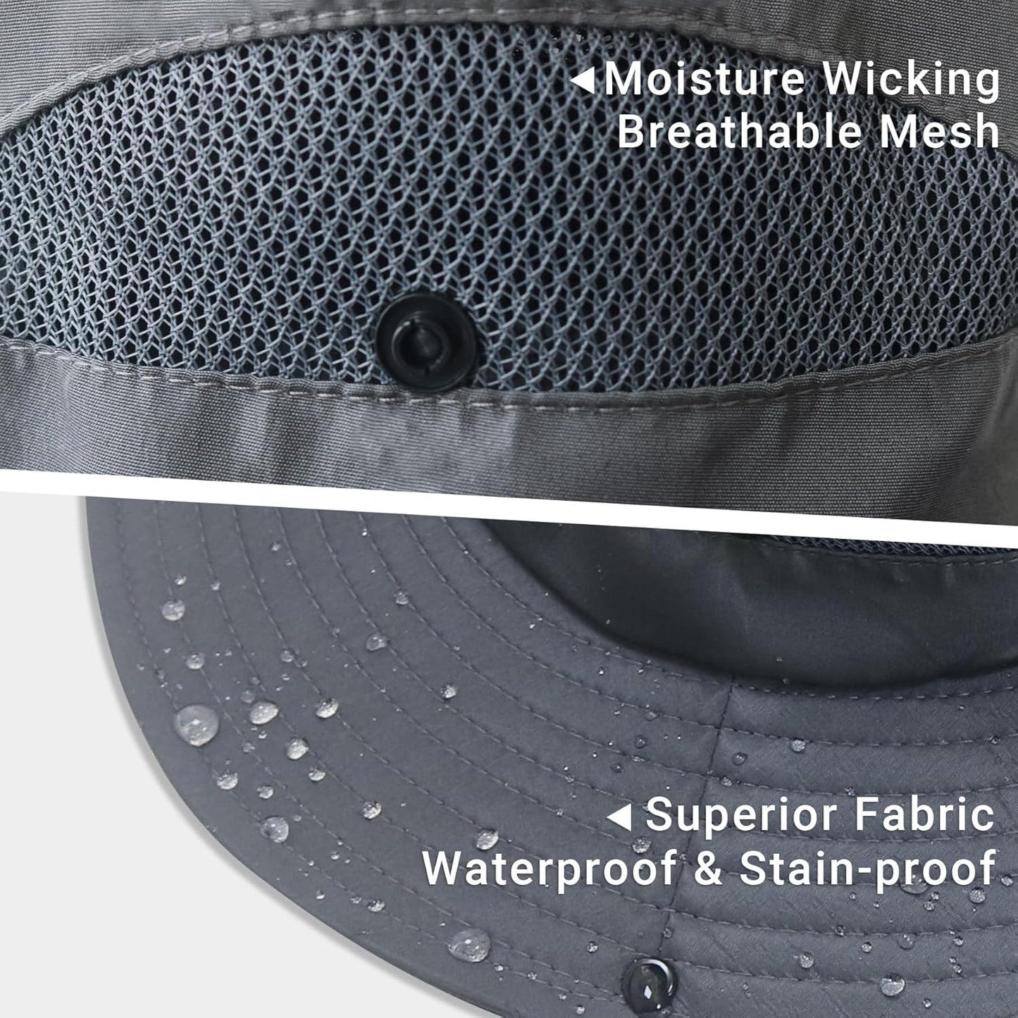 PFFY Sun Bucket Hats for Men Women 3” Wide Brim UPF 50+ Fishing & Beach Hat