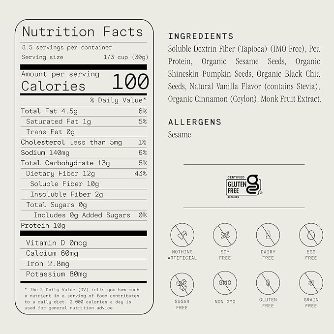 Julian Bakery® ProGranola® Cereal | Vegan | Vanilla Cluster | 10g Protein | 1 Net Carb | Gluten-Free | Grain-Free | 9oz (3 PACK)