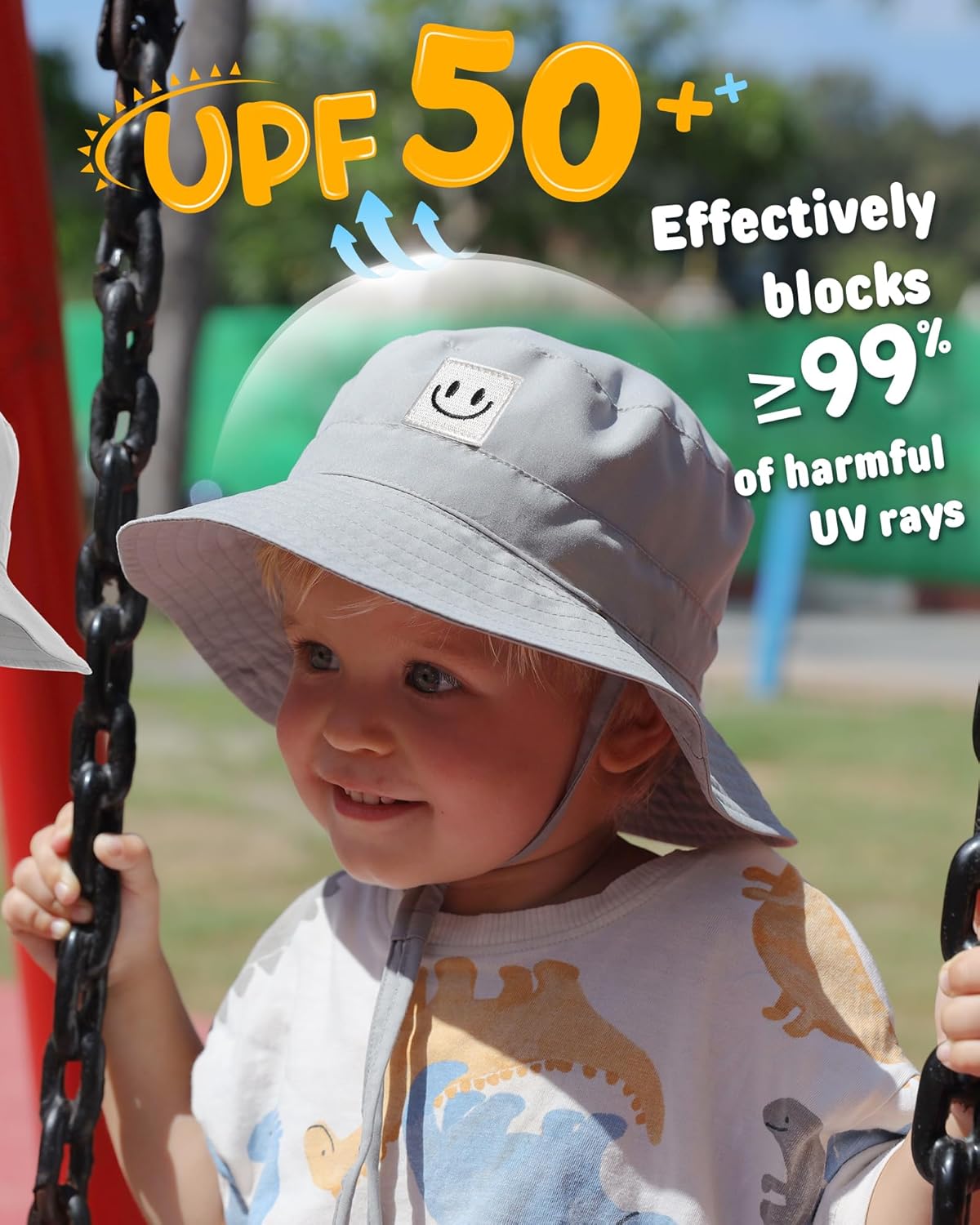 FURTALK Baby Sun Hat Smile Face Toddler Boys Girls Bucket Hat 0-5 Years Kids UPF 50+ Sun Protection Summer Hats