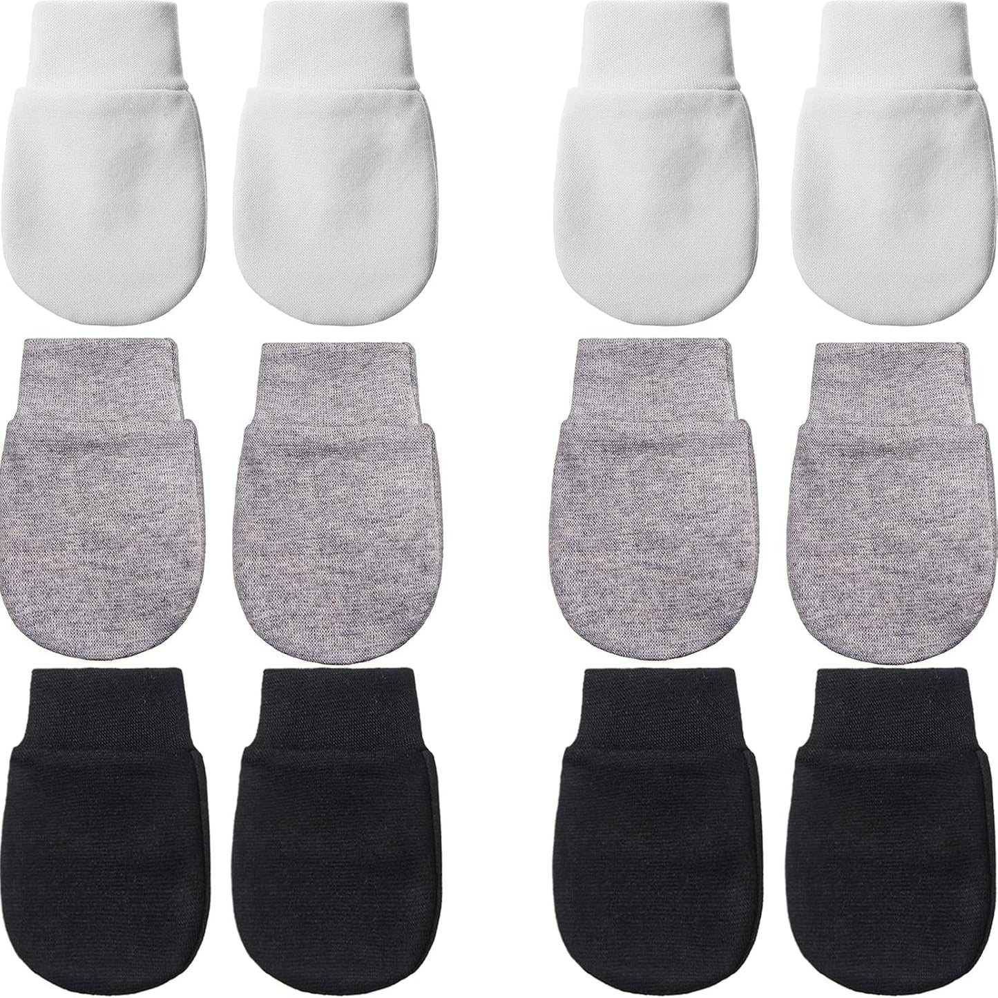 Geyoga 6 Pairs Newborn Baby Mittens No Scratch Gloves Infant Toddler Anti Scratch Essentials Unisex for 3-9 Months Girls Boys