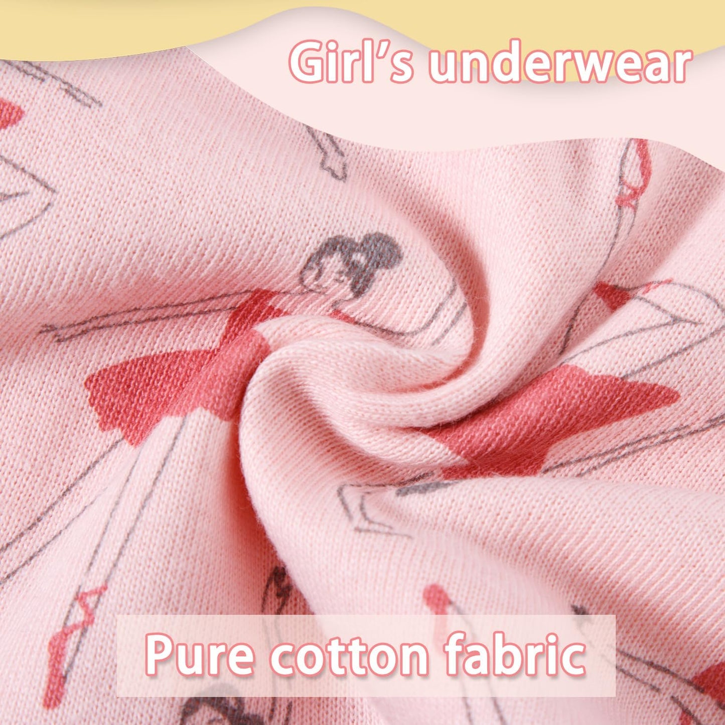 Finihen Girls Cotton Underwear Toddler Girls Panties Kids Briefs Multipacks.