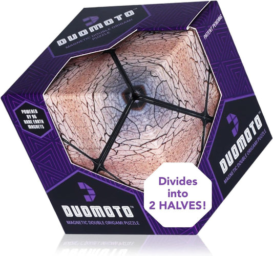 Magnetic Transforming Cube - Shape Shifting Double Creativity Puzzle w/ 96 Rare Earth Magnets - Transforms Into Over 100 Shapes - by Fun in Motion Toys - Creators of Shashibo & Cubendi