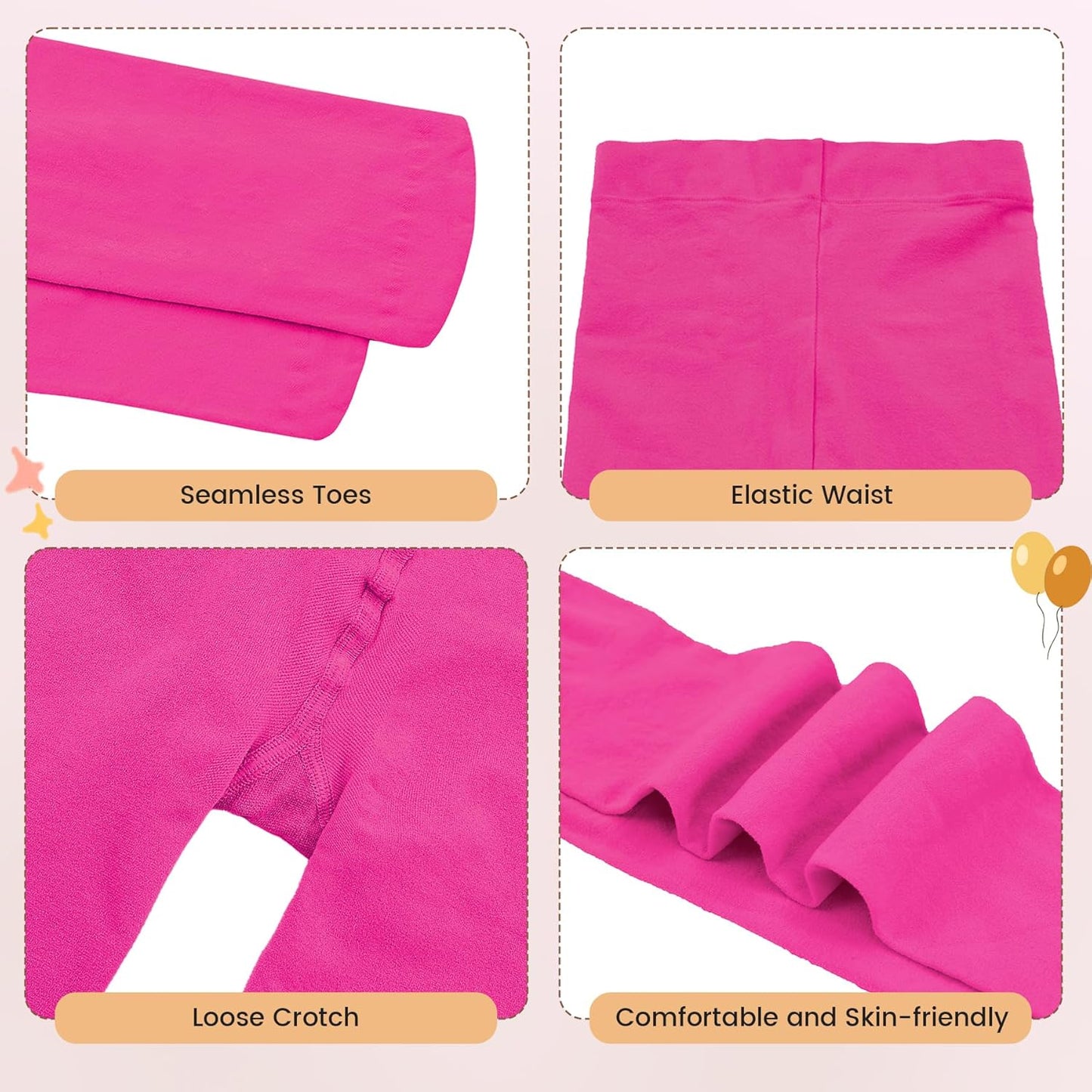 Girls Ballet Dance Tights for Toddler Baby Soft Athletic Leggings Infant Elastic Dance Tights for Girls