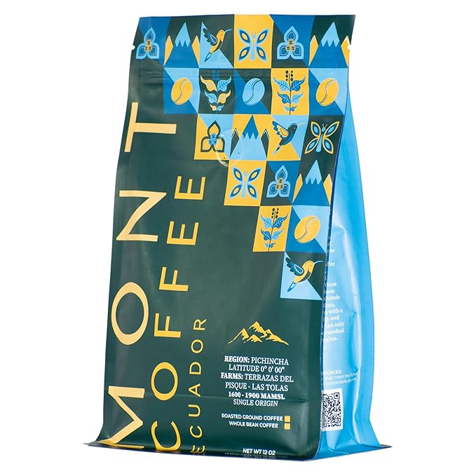 Mont Coffee - Pichincha Region | Latitude 0.0'00" | Specialty Single Origin Ecuadorian Arabica Coffee | Deluxe | Fresh Roast | Sourced Directly from Our Farms