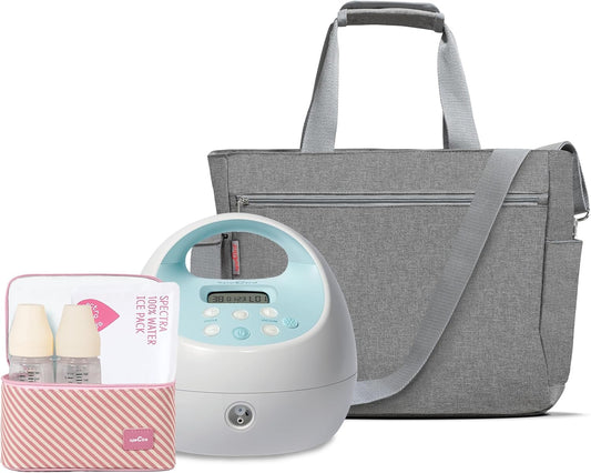 Spectra - S1 Plus Electric Breast Milk Pump with Tote Bag, Breast Milk Bottles and Cooler for Baby Feeding