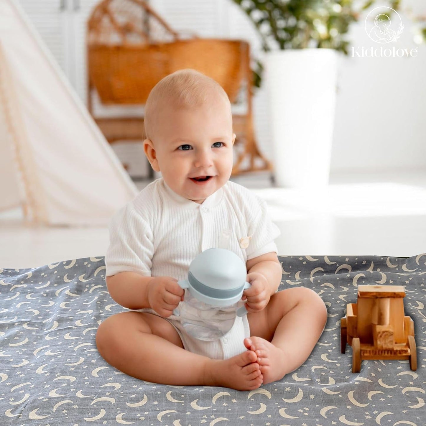 Muslin Swaddle Blankets for Newborn – 3 Pack Large 47"x47" Receiving Blankets – Soft, Breathable & Gentle – Unisex Sweet Dreams