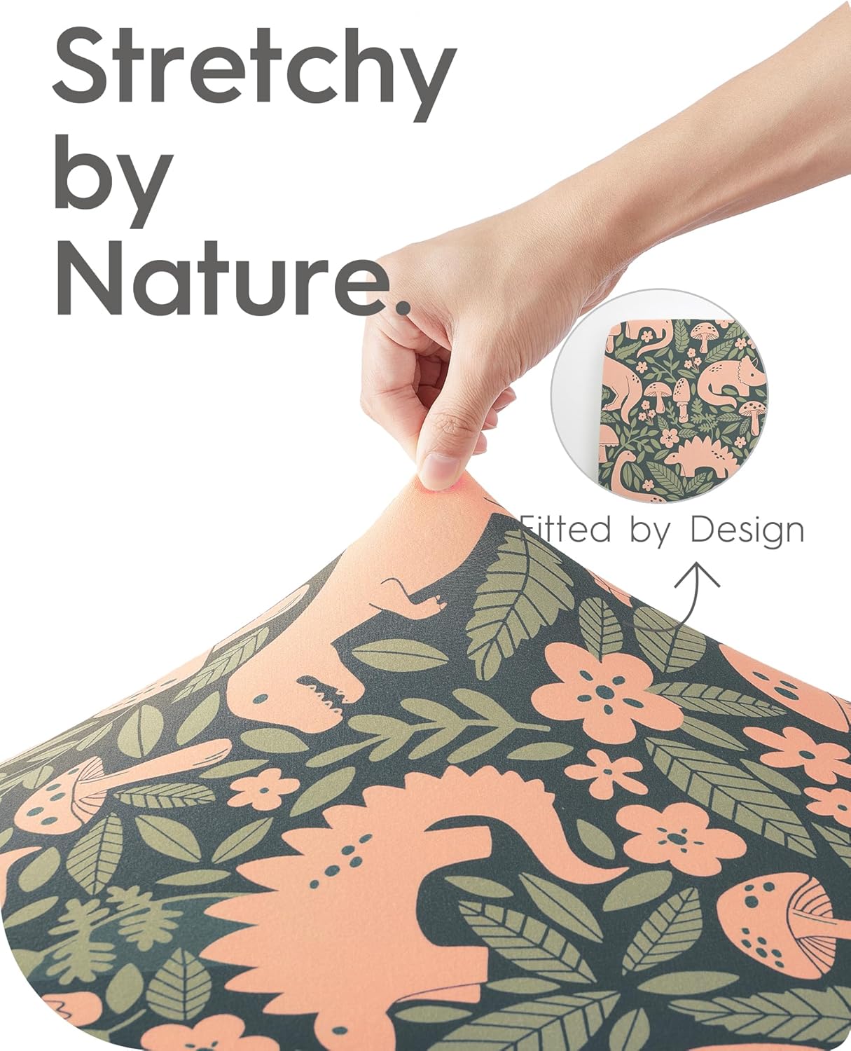 Bassinet Sheets for Baby Boy Girl, TotBasic Buttery Soft Universal Bassinet Fitted Sheet, Compatible with Halo, Mika Micky, Baby Delight, Dream On Me, Maxi COSI & More Bassinet Mattress(PinkDinosaurs)