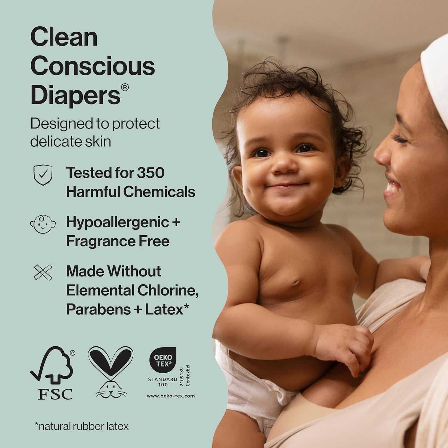 The Honest Company Clean Conscious Diapers for Delicate Skin | Up to 100% Leakproof | Hypoallergenic, Fragrance Free | Gender Neutral | Super Club Box, Size 5 (27+ lbs), 84 Count (Prints May Vary)
