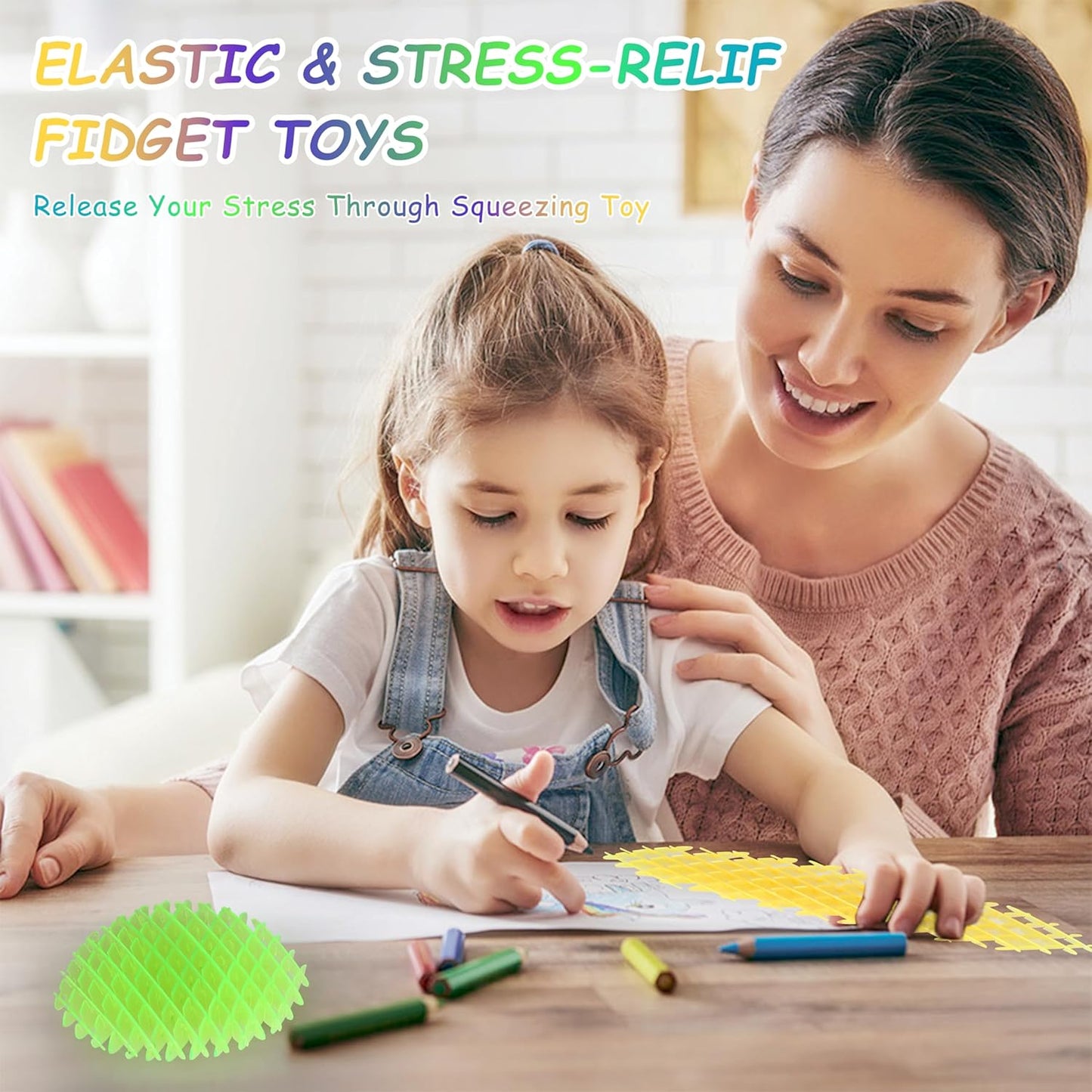 Fidget Worm Toy, 12*12CM 3D Elastic Fidget Toy Relieving Stress Boredom, Stress and Anxiety Relief Calming Fidgets Desk Toys for Adults,Ideal Gifts (Purple)