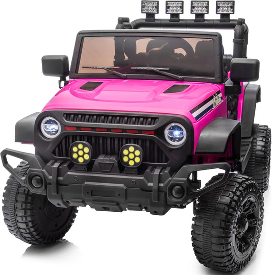 24V Kids Ride on Toy, Kids Electric Vehicles Car Ride on Car Truck for Toddlers with Remote Control, 2x200W Motor - Pink