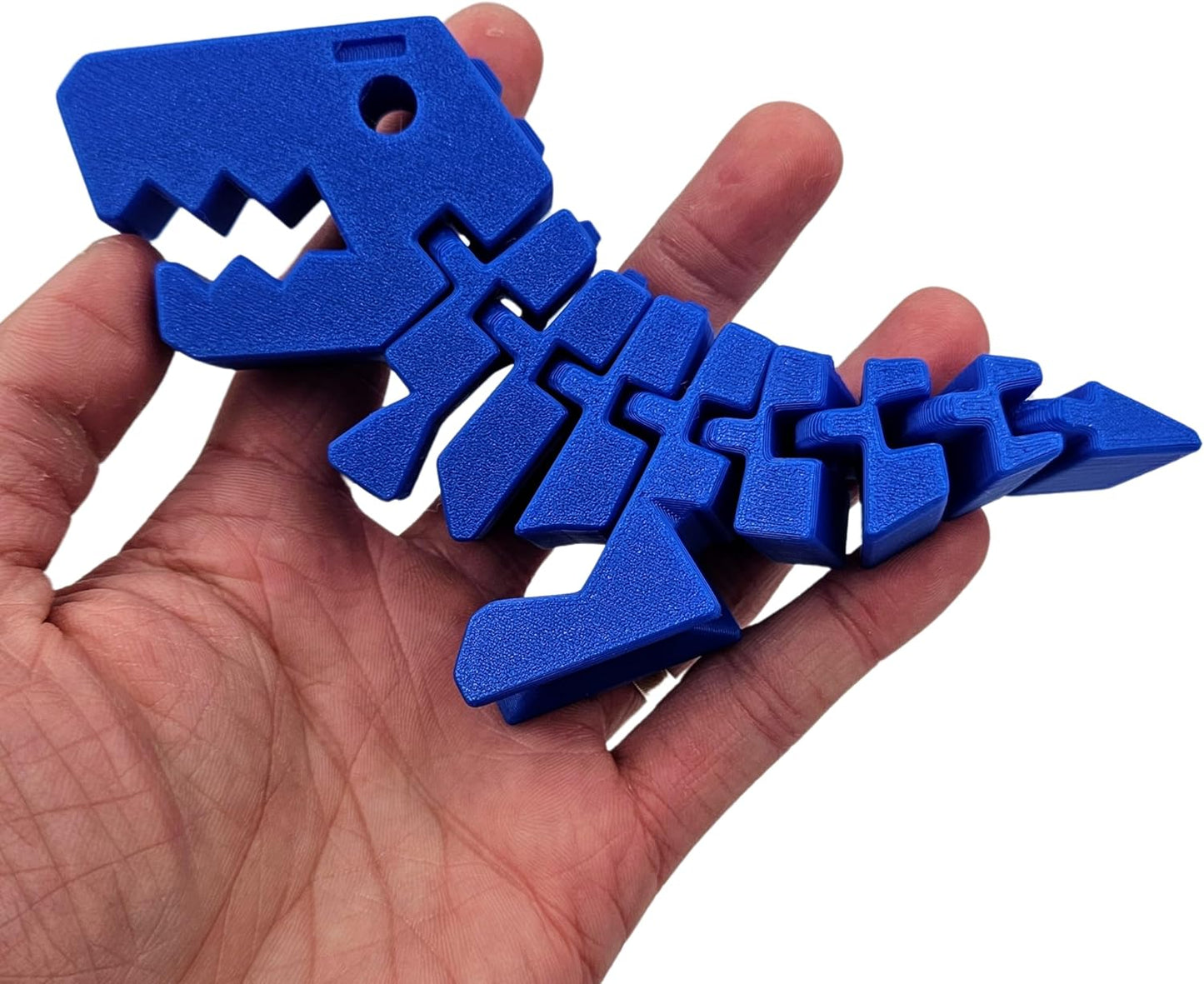 Rexi Collectible Figurine - Stress Relief, Autism, ADHD - Flexible Dinosaur - Articulating Joints (Blue)