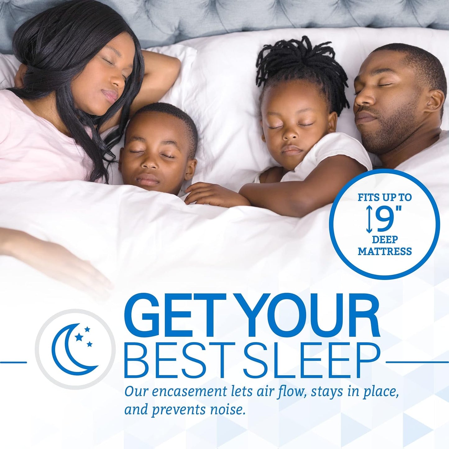 SafeRest Zippered Mattress Protector - Premium 6-9 Inch Waterproof Mattress Cover for Bed - Breathable & Noiseless Washable Mattress Encasement - Twin XL