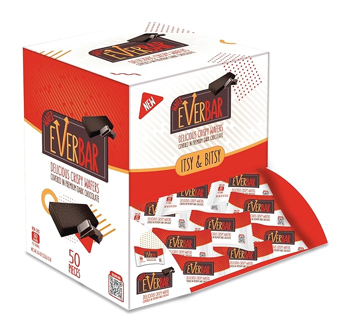 Itsy Bitsy - Dark'n Crispy Chocolate Bars| Non-GMO, Dark Chocolate Wafer Candy Bar | On the Go | With Coffee or Tea | Healthy Snack | Bite-Size Premium Wafer Chocolate (300 Count Mini (Pack of 1))