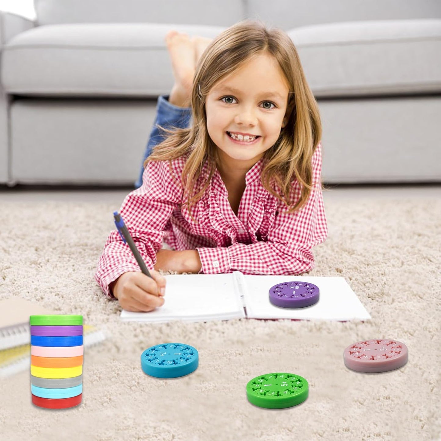 18 Pcs Math Fidget Spinner Math Facts Fidget Toys Fidget Spinners,Fun Early Education Math Fidget Spinners Gmaes,Fidget Spinner Learning Math Fidget Toy Game for Kids (Combination)