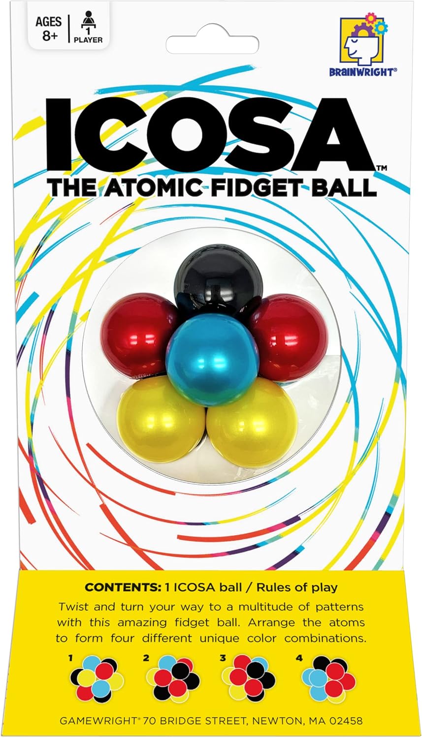 Brainwright - ICOSA - The Atomic Fidget Ball - Twist, Turn, Fidget!