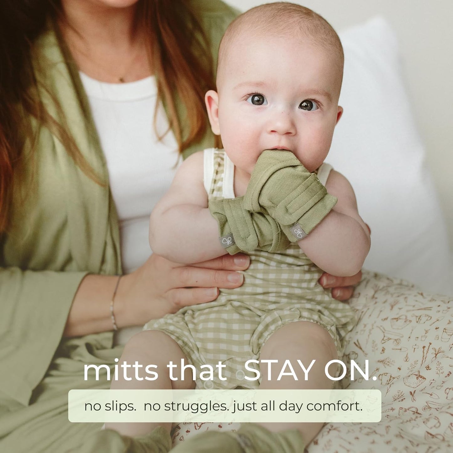 goumikids Viscose Made from Bamboo Cotton Anti-Scratch Soft Stay-On Mitts