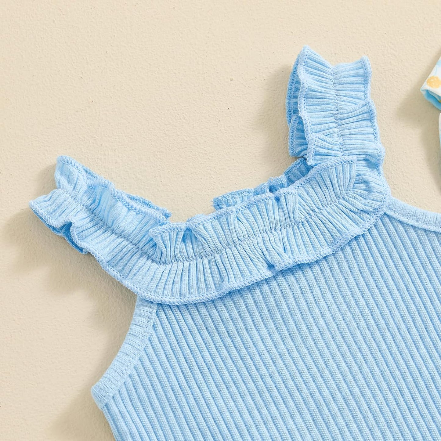 fhutpw Baby Girl Clothes Summer Cute Outfits 3 6 12 18 Months Spaghetti Strap Romper & Floarl Shorts Sets