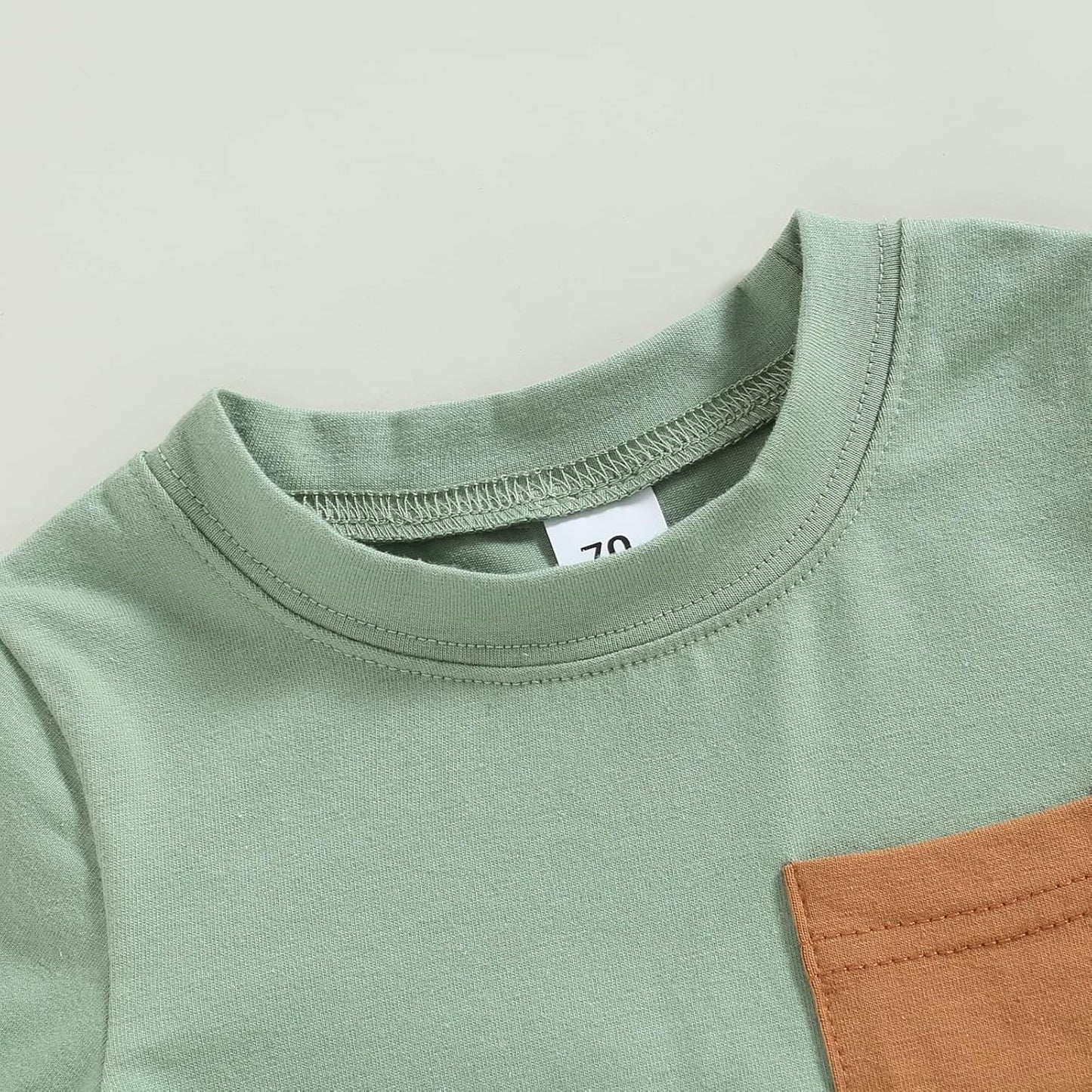 fhutpw Baby Toddler Boy Clothes Summer Outfits 6 12 18 24 Months Patchwork Short Sleeve T Shirt & Shorts Sets with Pockets