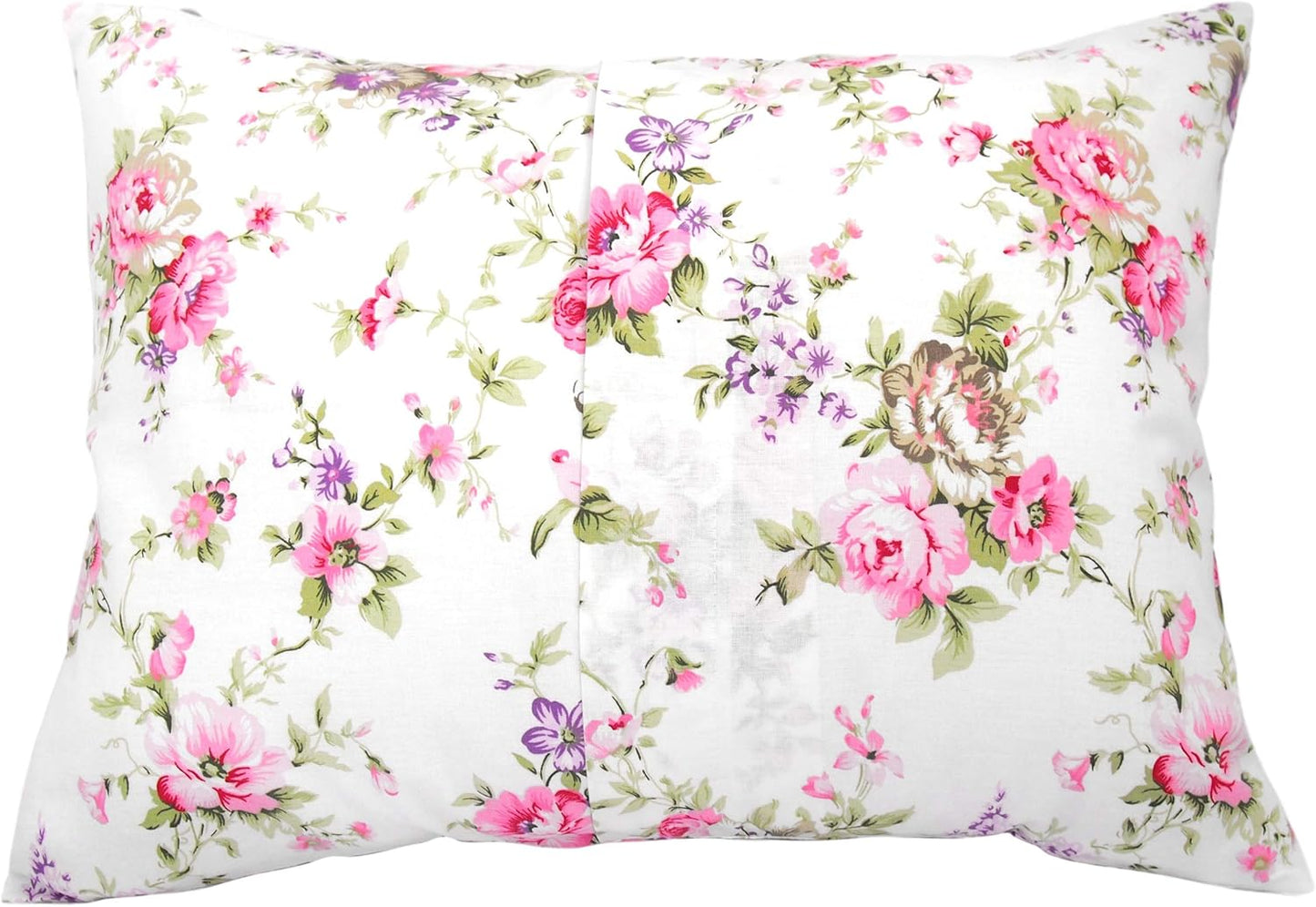 13x18 Toddler Pillowcase Cotton - Rose Pink Pillow Covers for Girls, Crib Pillows for Toddlers, Travel Size Pillow Case Cover for Girls - Pink Roses