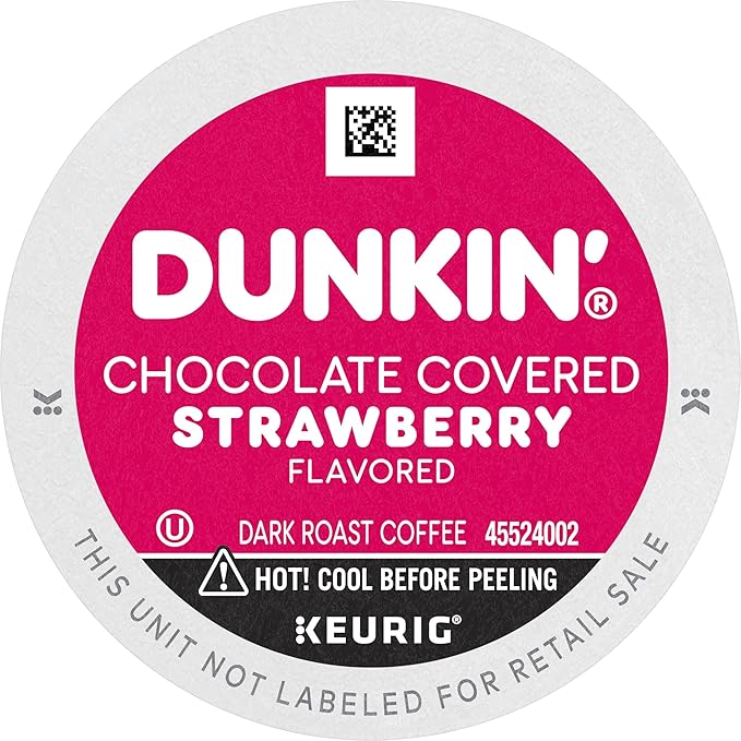 Dunkin' Chocolate Covered Strawberry Flavored Coffee, 60 Keurig K-Cup Pods