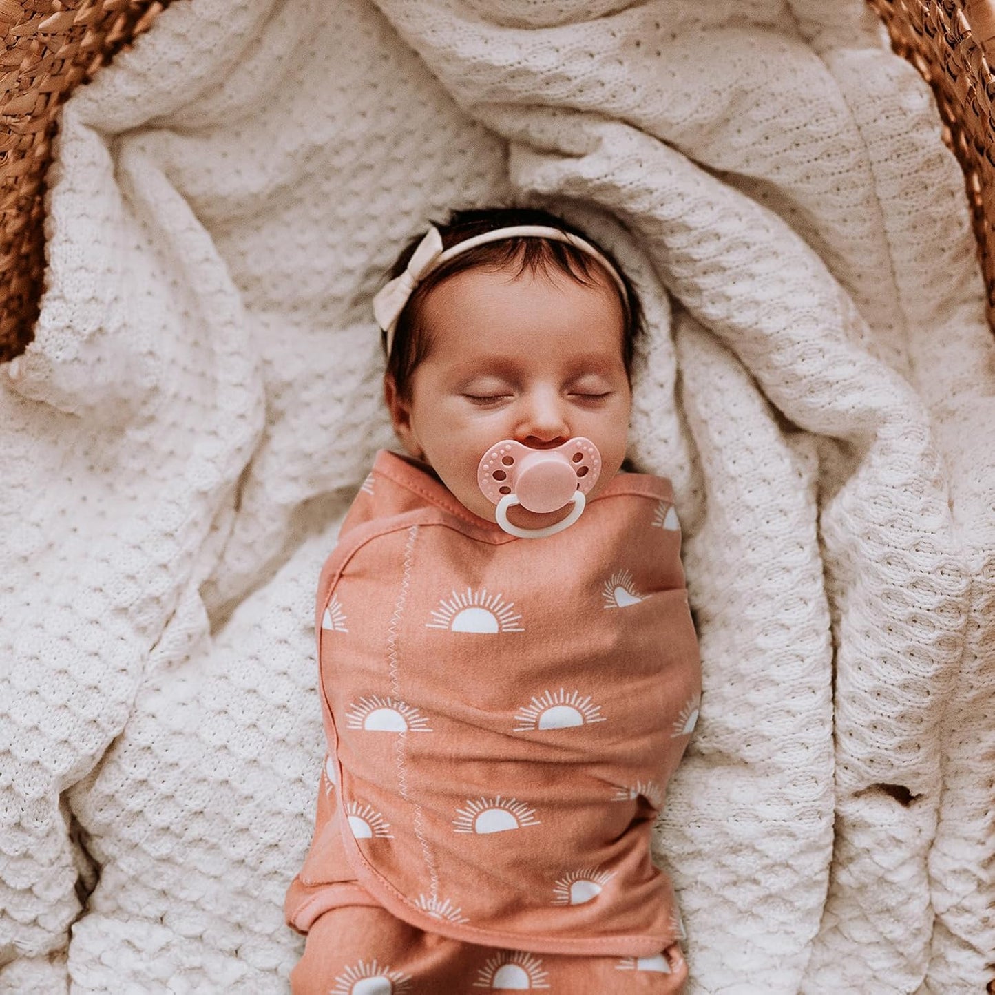 GLLQUEN BABY 3-Pack Baby Swaddle Sleep Sacks with Zipper for Newborn - Baby Swaddles 0-3 Months, Infant Swaddling Sack, Rainbow & Sun, Swaddles Blanket Wrap (Small/Medium)