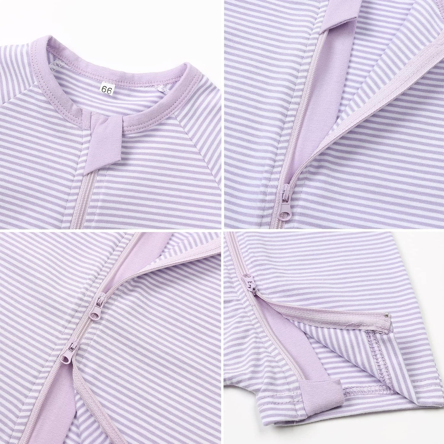 Feidoog Baby Boys 2Pack Rompers Summer Short Sleeve 2 Way Zipper One-Piece Romper Jumpsuit Sleep and Play